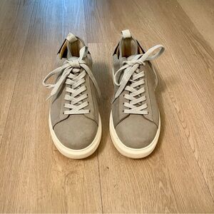 Greats The Alta Gray Platform Casual Leather Suede Sneakers